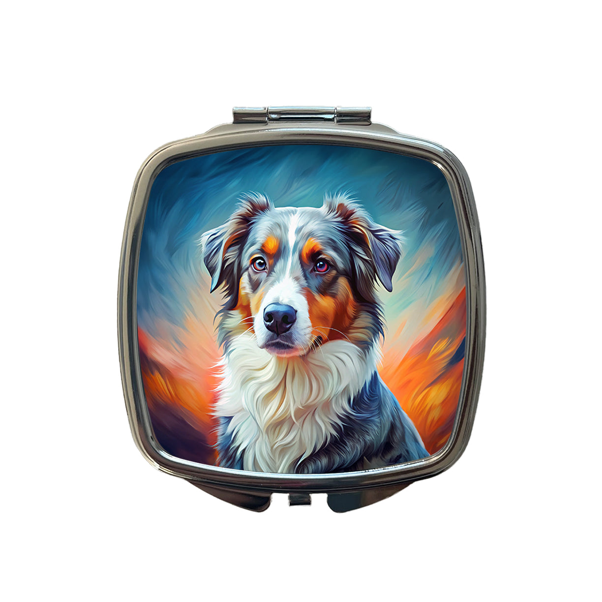 Australian Shepherd Dog Pop Art Small Travel Purse Handbag Pocket Makeup Compact Mirror