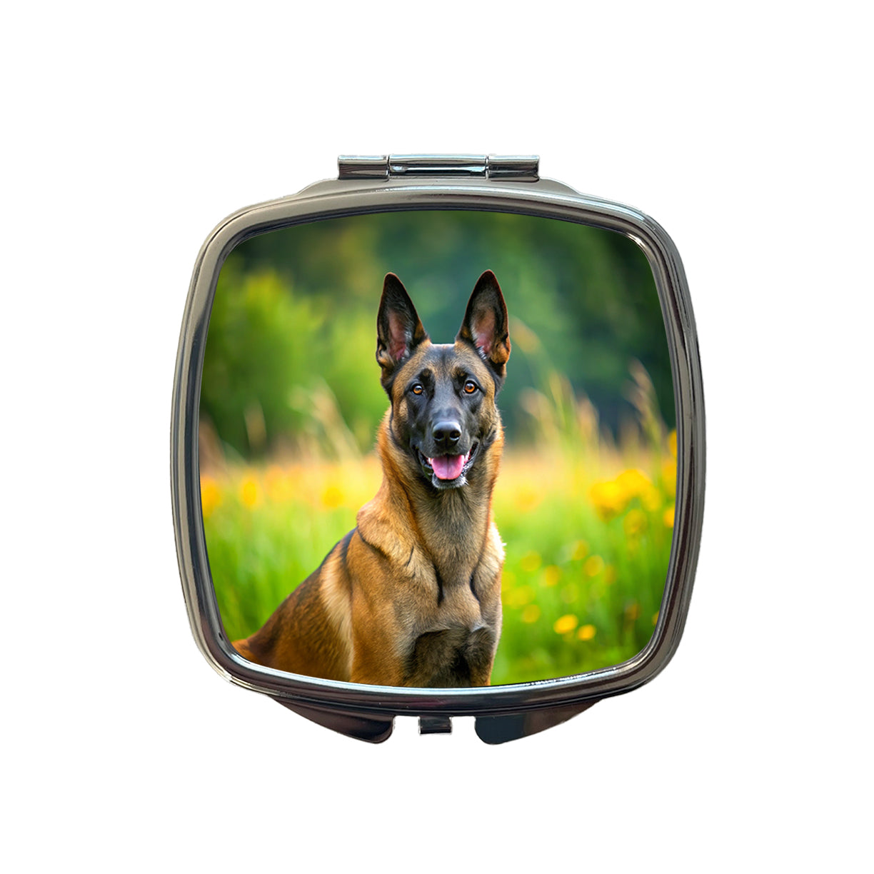 Belgian Malinois Dog Photo Small Travel Purse Handbag Pocket Makeup Compact Mirror
