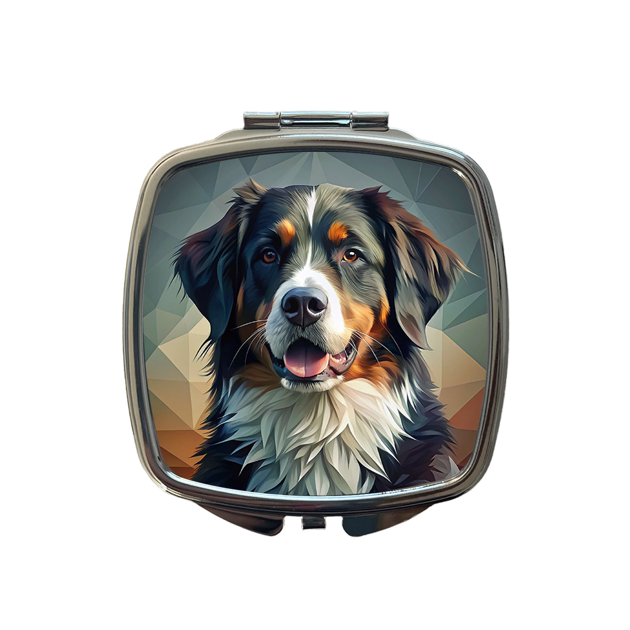 Bernese Mountain Dog Contemporary Art Small Travel Purse Handbag Pocket Makeup Compact Mirror