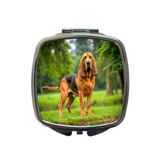 Bloodhound Dog Photo Small Travel Purse Handbag Pocket Makeup Compact Mirror
