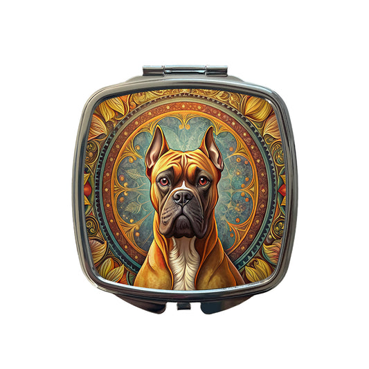 Boxer Dog Art Nouveau Small Travel Purse Handbag Pocket Makeup Compact Mirror