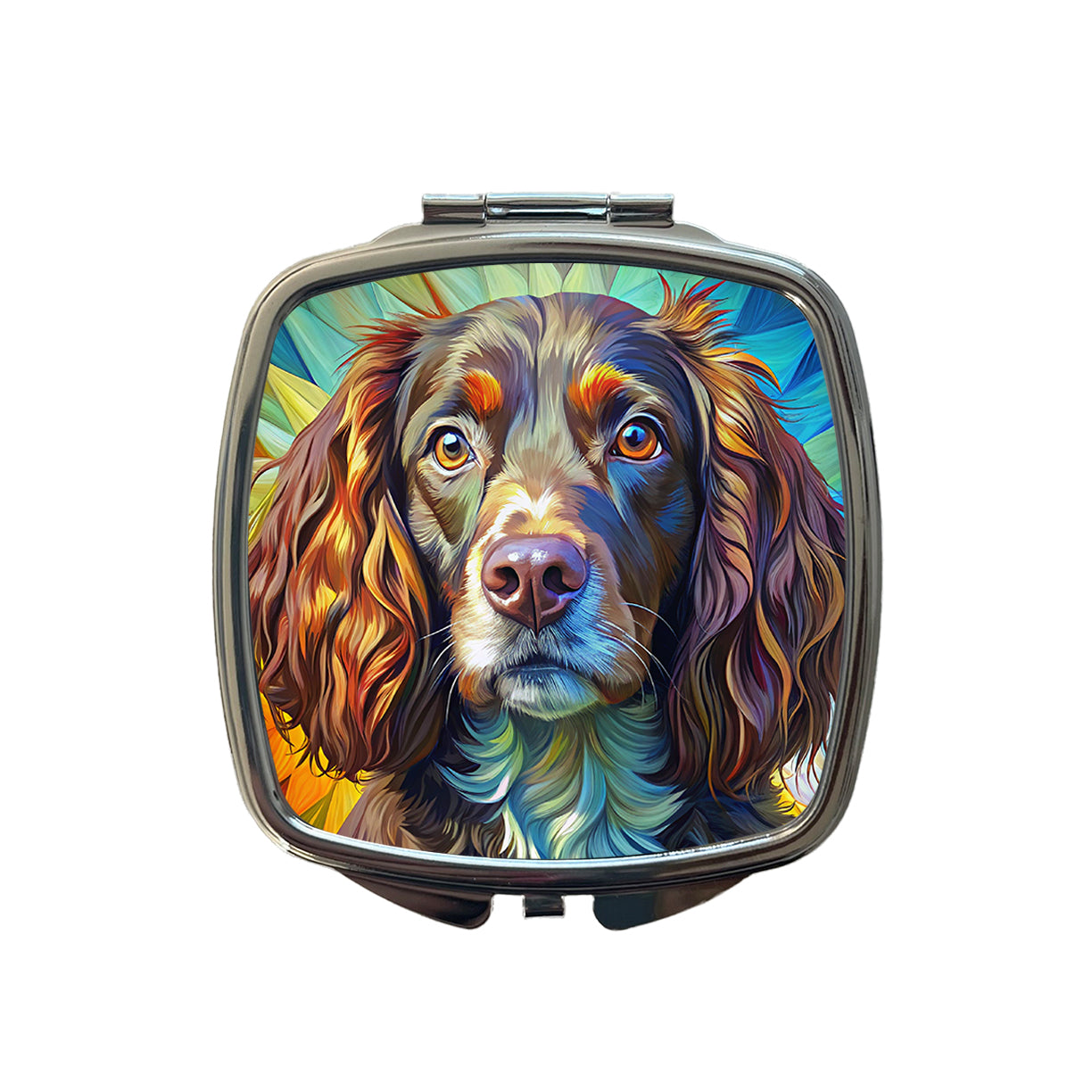 Boykin Spaniel Dog Pop Art Small Travel Purse Handbag Pocket Makeup Compact Mirror