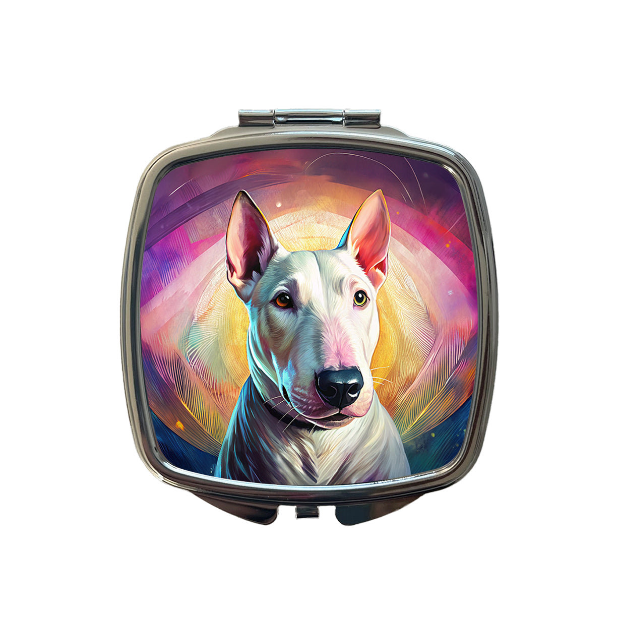 Bull Terrier Dog Pop Art Small Travel Purse Handbag Pocket Makeup Compact Mirror