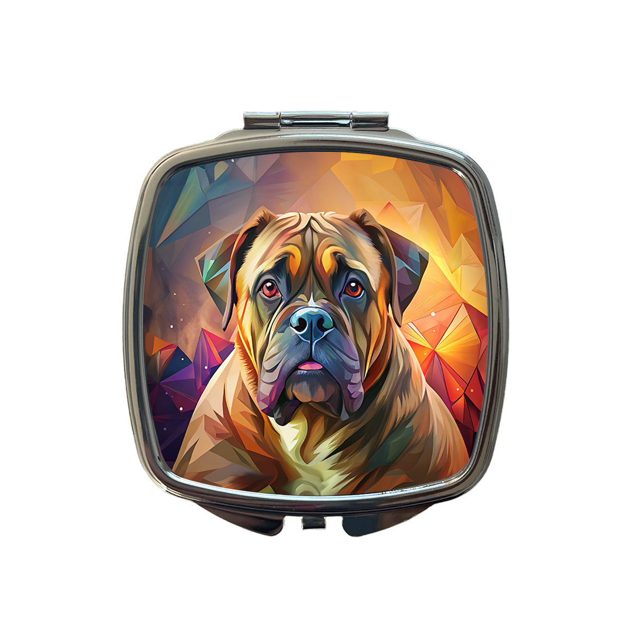 Bullmastiff Dog Contemporary Art Small Travel Purse Handbag Pocket Makeup Compact Mirror
