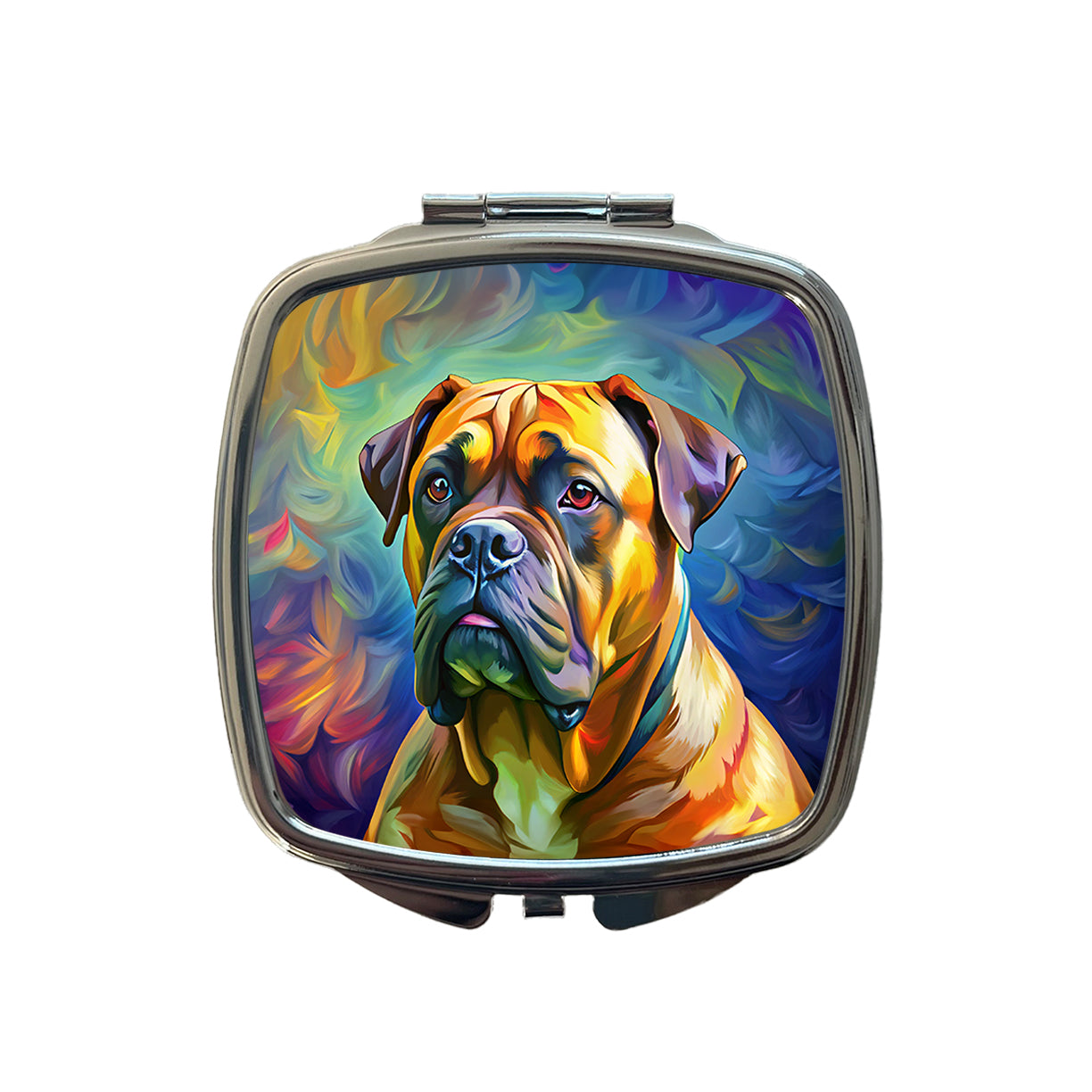 Bullmastiff Dog Pop Art Small Travel Purse Handbag Pocket Makeup Compact Mirror