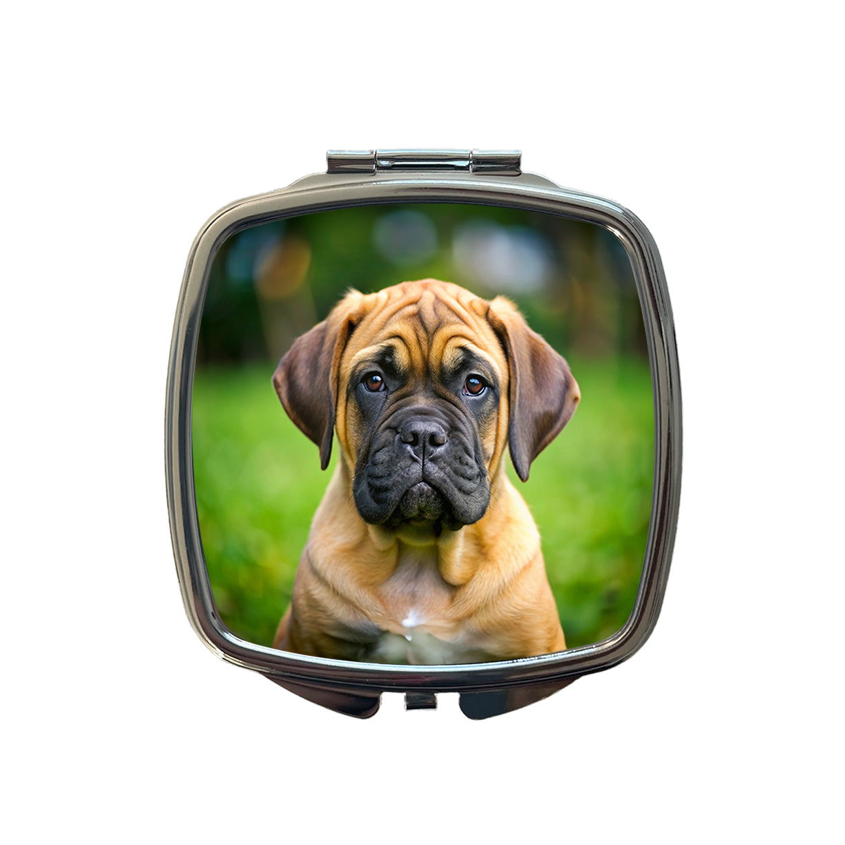 Bullmastiff Dog Puppy Photo Small Travel Purse Handbag Pocket Makeup Compact Mirror