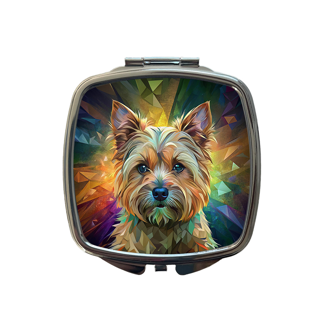 Cairn Terrier Dog Contemporary Art Small Travel Purse Handbag Pocket Makeup Compact Mirror