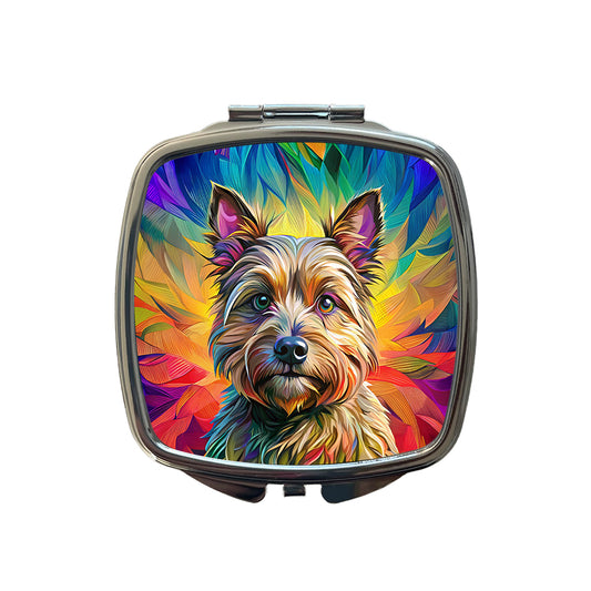 Cairn Terrier Dog Pop Art Small Travel Purse Handbag Pocket Makeup Compact Mirror