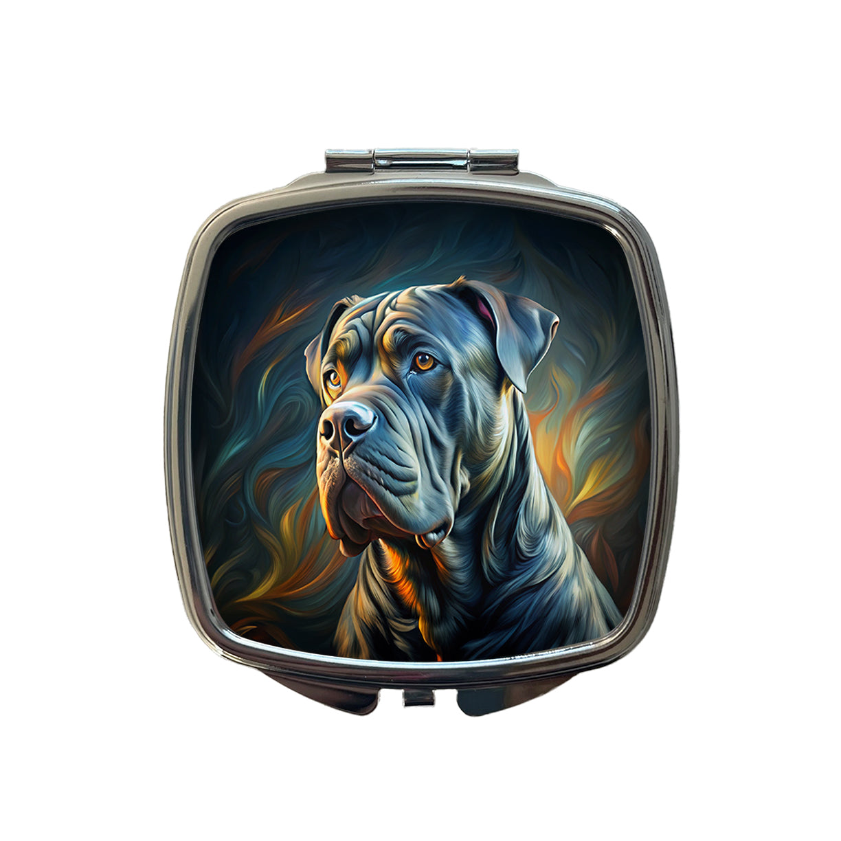 Cane Corso Dog Abstract Stylized Art Small Travel Purse Handbag Pocket Makeup Compact Mirror