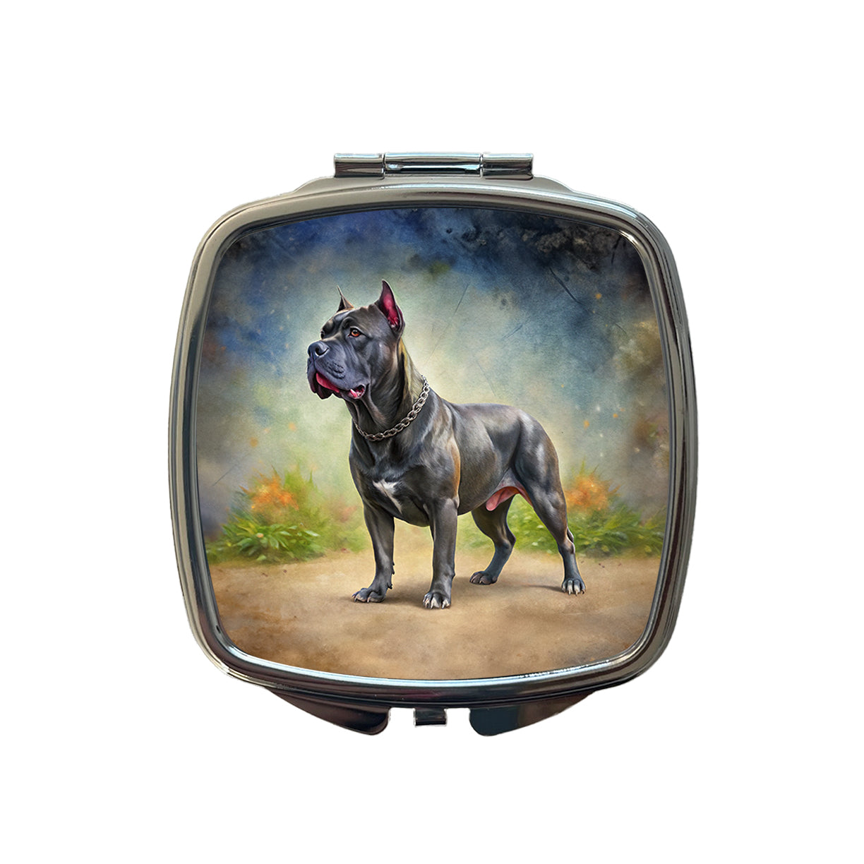 Cane Corso Dog Illustration Small Travel Purse Handbag Pocket Makeup Compact Mirror