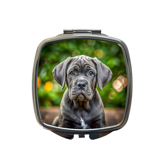 Cane Corso Dog Puppy Photo Small Travel Purse Handbag Pocket Makeup Compact Mirror