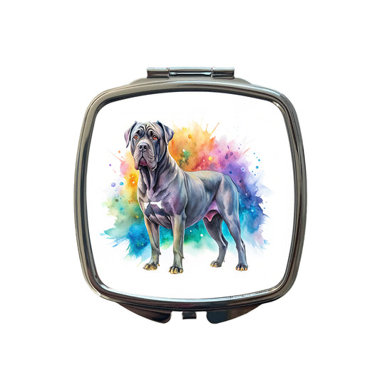 Cane Corso Dog Watercolor Style Small Travel Purse Handbag Pocket Makeup Compact Mirror