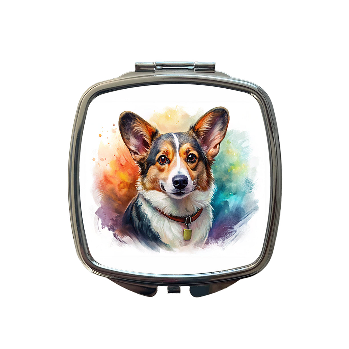 Cardigan Welsh Corgi Dog Illustration Small Travel Purse Handbag Pocket Makeup Compact Mirror