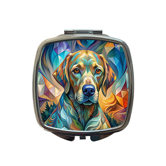 Chesapeake Bay Retriever Dog Abstract Stylized Art Small Travel Purse Handbag Pocket Makeup Compact Mirror