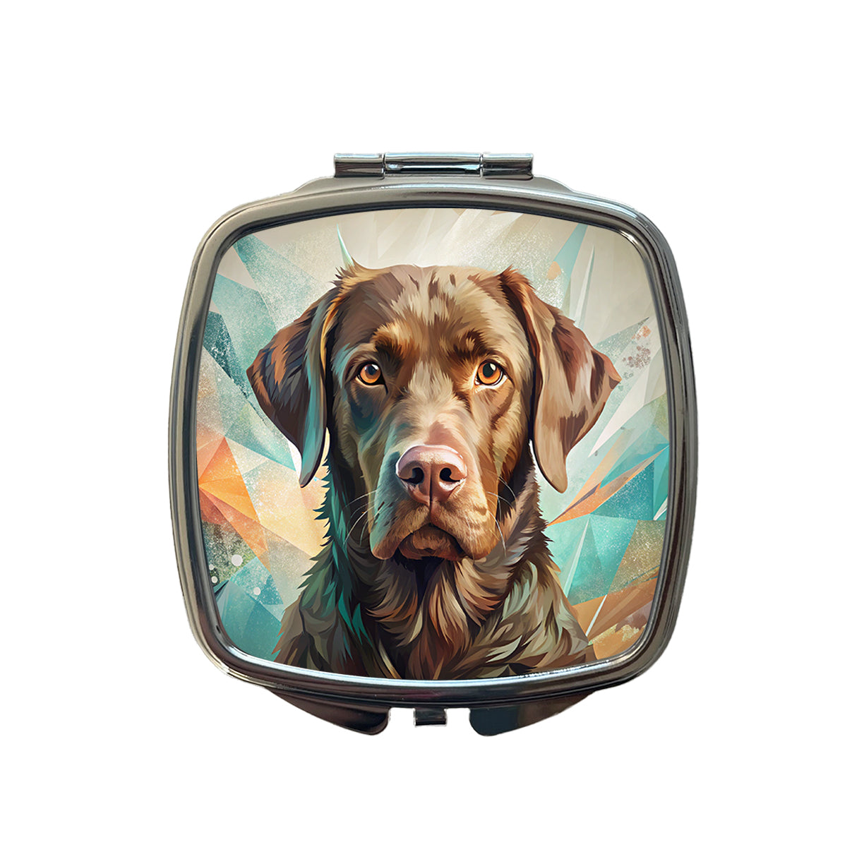 Chesapeake Bay Retriever Dog Contemporary Art Small Travel Purse Handbag Pocket Makeup Compact Mirror