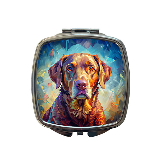 Chesapeake Bay Retriever Dog Pop Art Small Travel Purse Handbag Pocket Makeup Compact Mirror