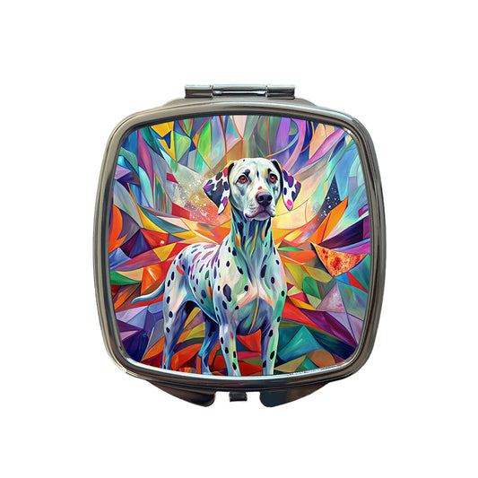 Dalmatian Dog Abstract Art Small Travel Purse Handbag Pocket Makeup Compact Mirror
