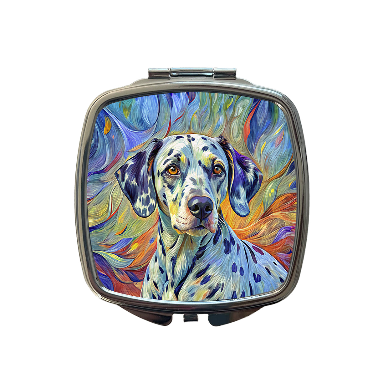 Dalmatian Dog Expressionism Art Small Travel Purse Handbag Pocket Makeup Compact Mirror