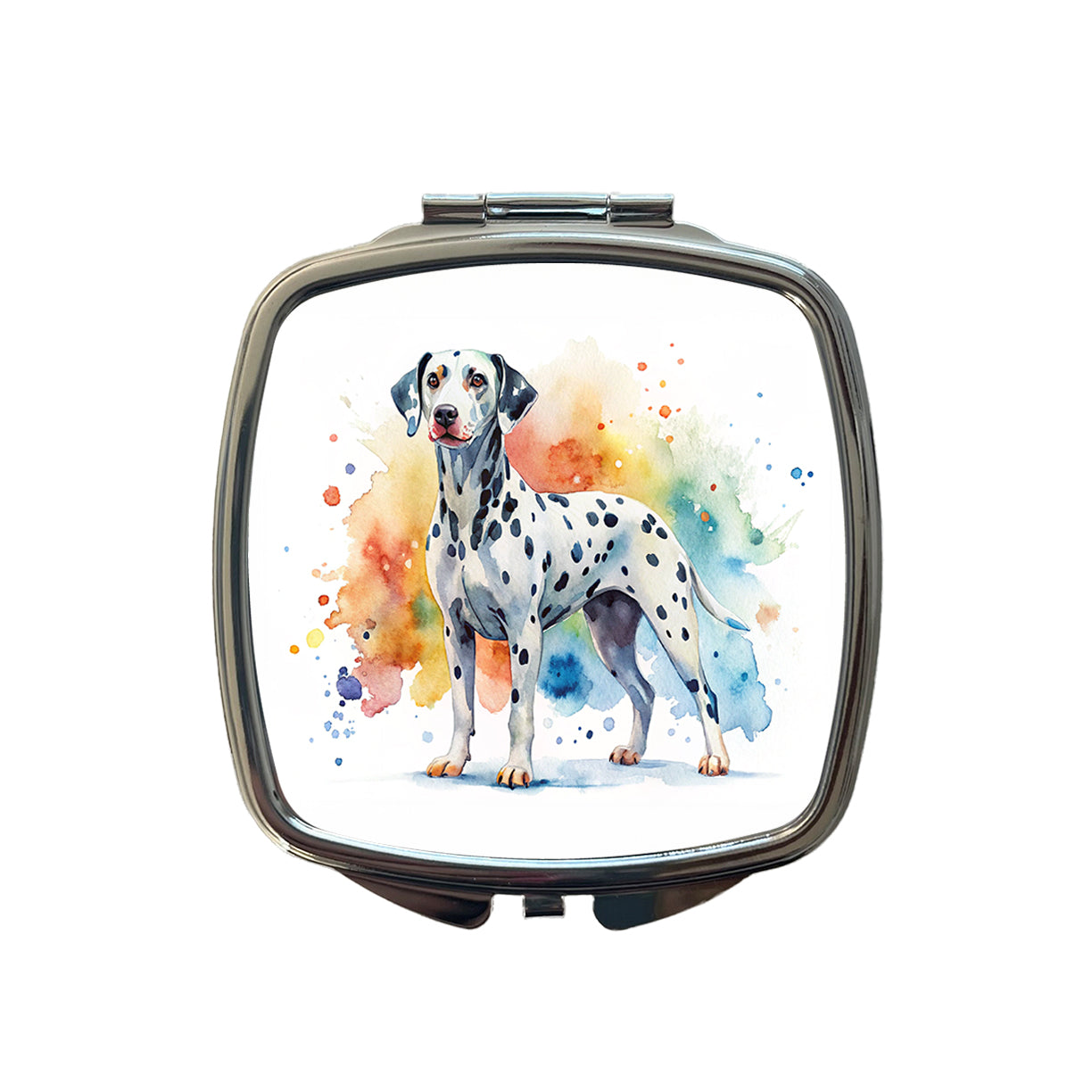 Dalmatian Dog Watercolor Style Small Travel Purse Handbag Pocket Makeup Compact Mirror