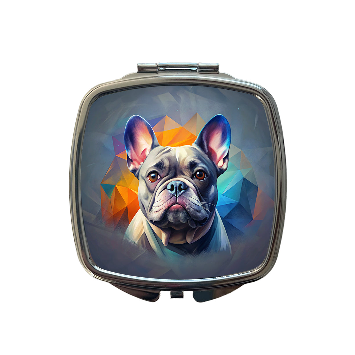 French Bulldog Frenchie Dog Contemporary Art Small Travel Purse Handbag Pocket Makeup Compact Mirror