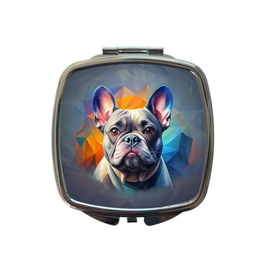 French Bulldog Frenchie Dog Contemporary Art Small Travel Purse Handbag Pocket Makeup Compact Mirror