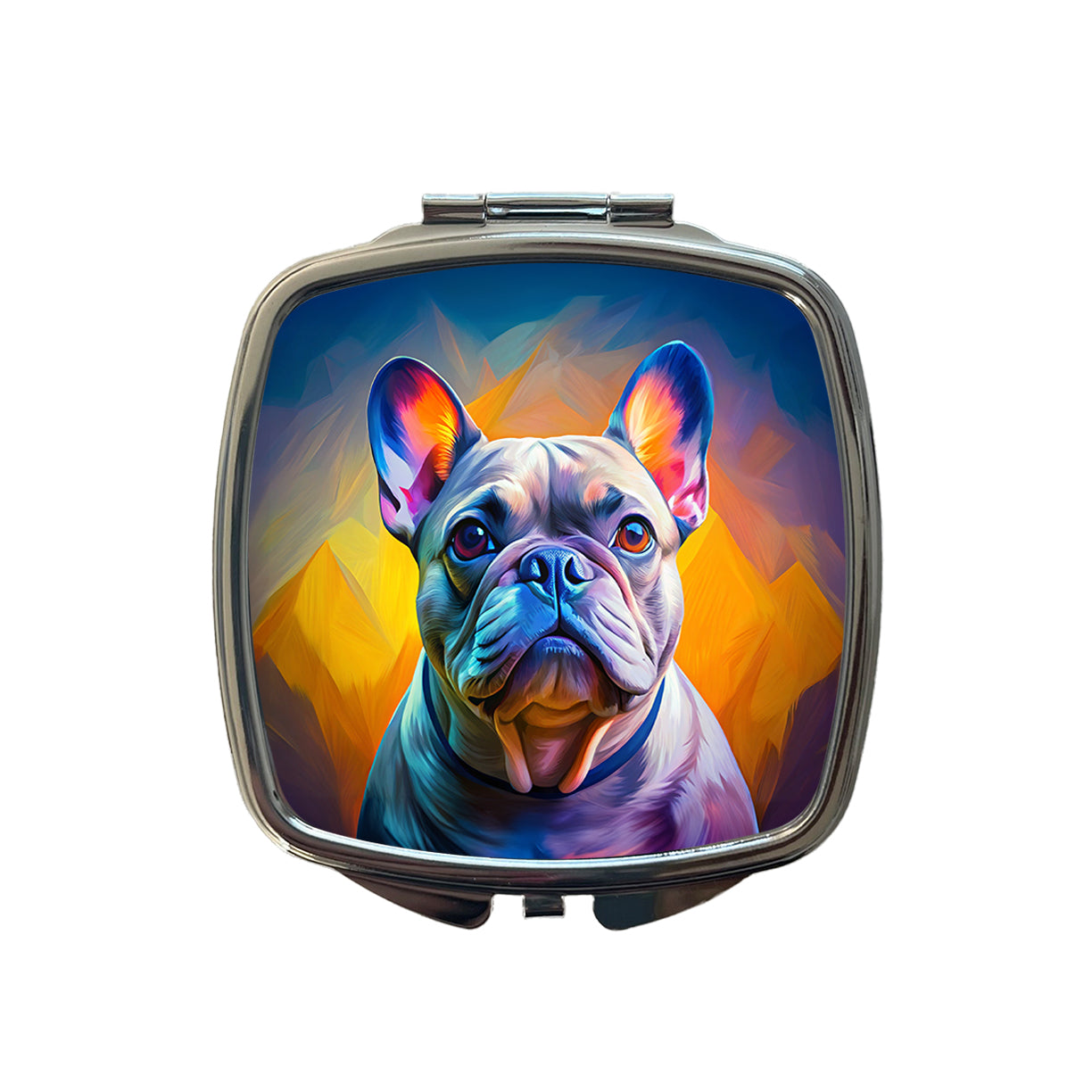 French Bulldog Frenchie Dog Pop Art Small Travel Purse Handbag Pocket Makeup Compact Mirror