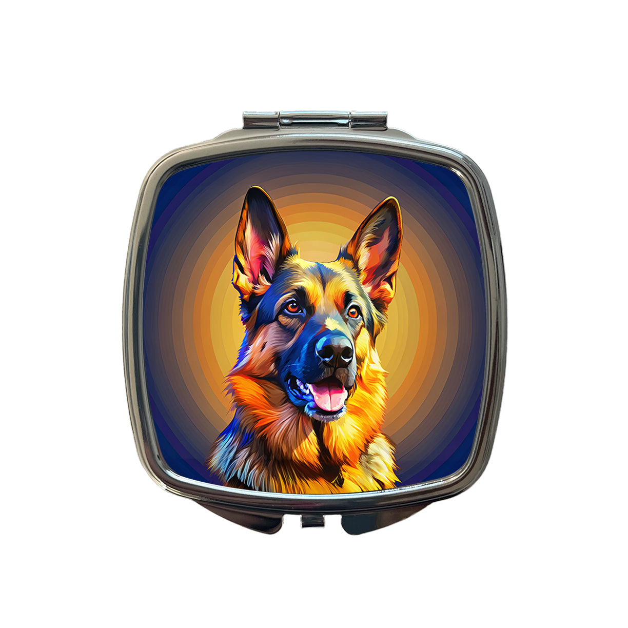 German Shepherd Dog Pop Art Small Travel Purse Handbag Pocket Makeup Compact Mirror