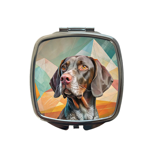 German Shorthaired Pointer Dog Contemporary Art Small Travel Purse Handbag Pocket Makeup Compact Mirror