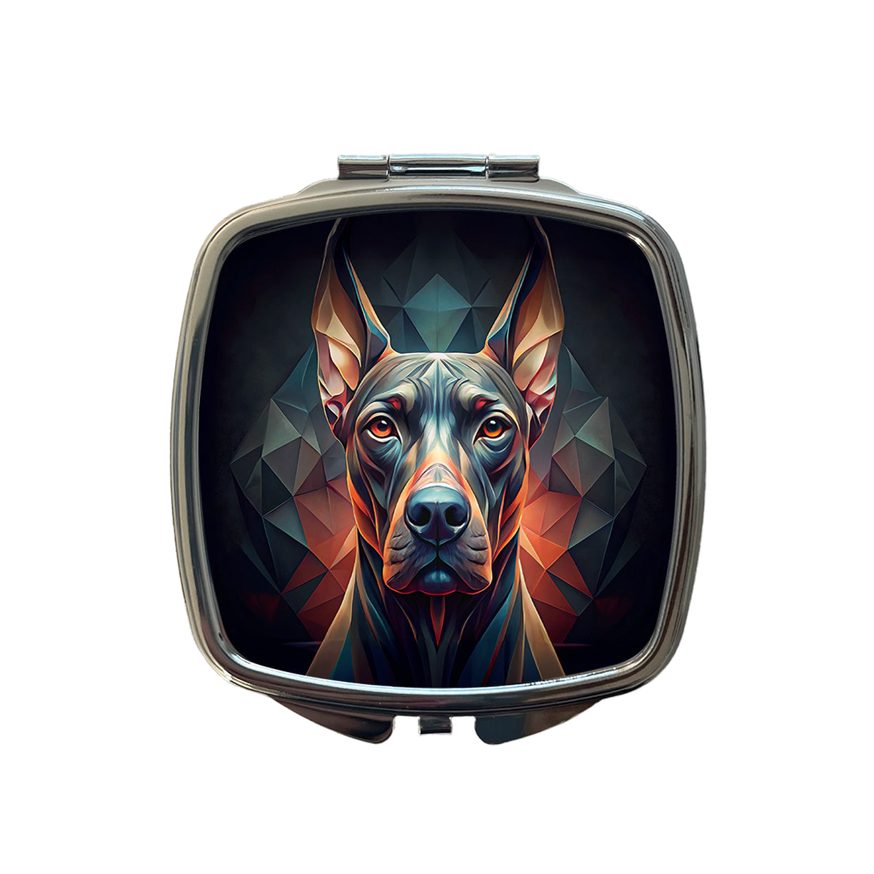 Great Dane Dog Abstract Stylized Art Small Travel Purse Handbag Pocket Makeup Compact Mirror