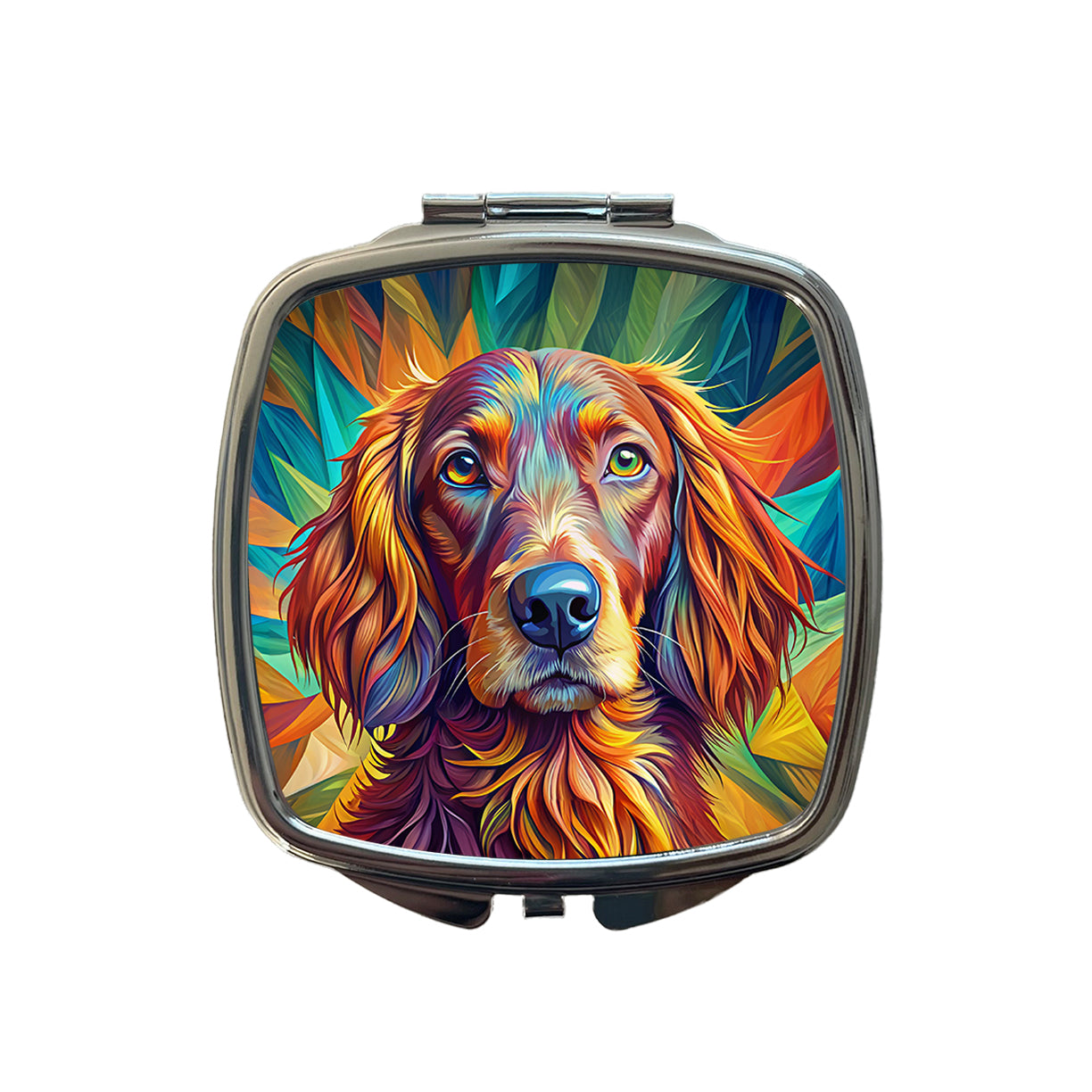 Irish Setter Dog Pop Art Small Travel Purse Handbag Pocket Makeup Compact Mirror
