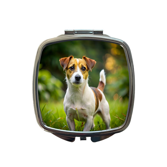Jack Russell Terrier Dog Photo Small Travel Purse Handbag Pocket Makeup Compact Mirror