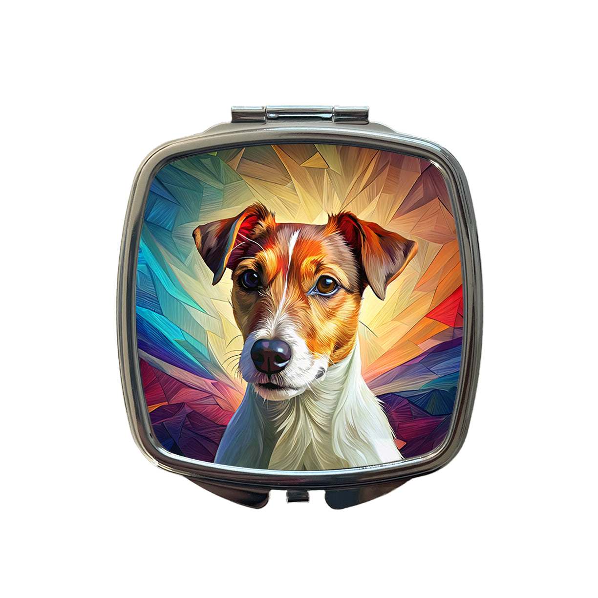 Jack Russell Terrier Dog Pop Art Small Travel Purse Handbag Pocket Makeup Compact Mirror