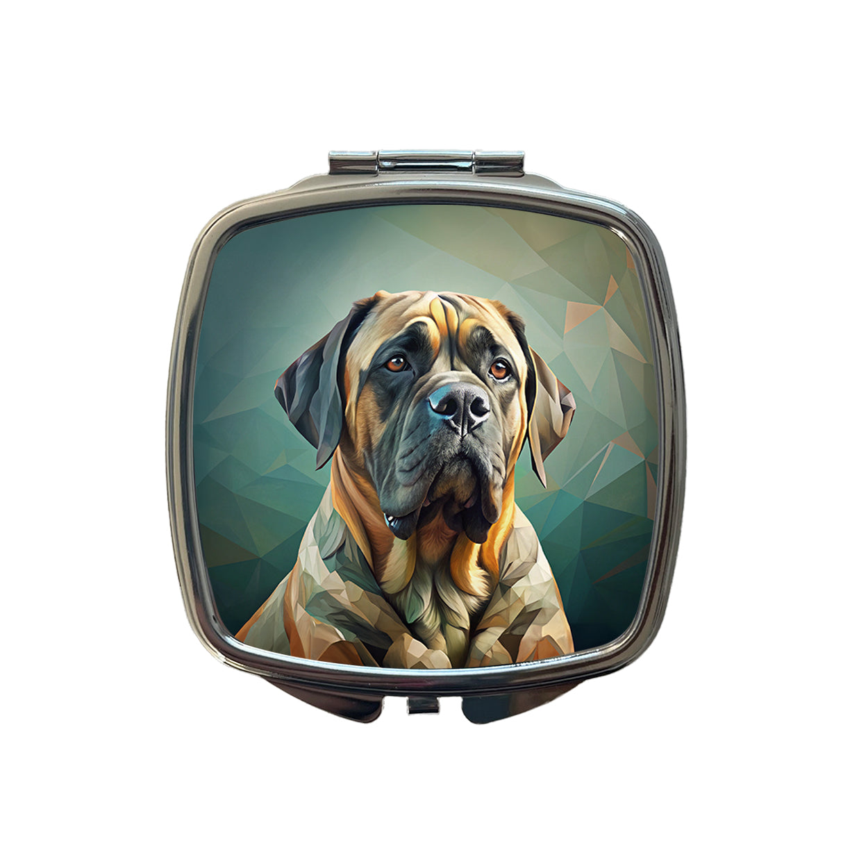 Mastiff Dog Contemporary Art Small Travel Purse Handbag Pocket Makeup Compact Mirror
