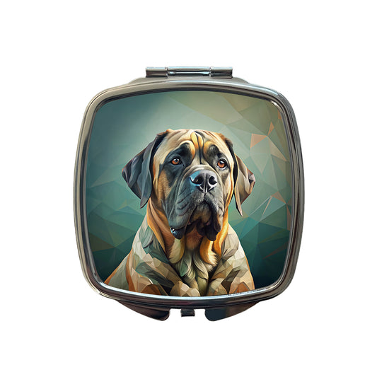 Mastiff Dog Contemporary Art Small Travel Purse Handbag Pocket Makeup Compact Mirror