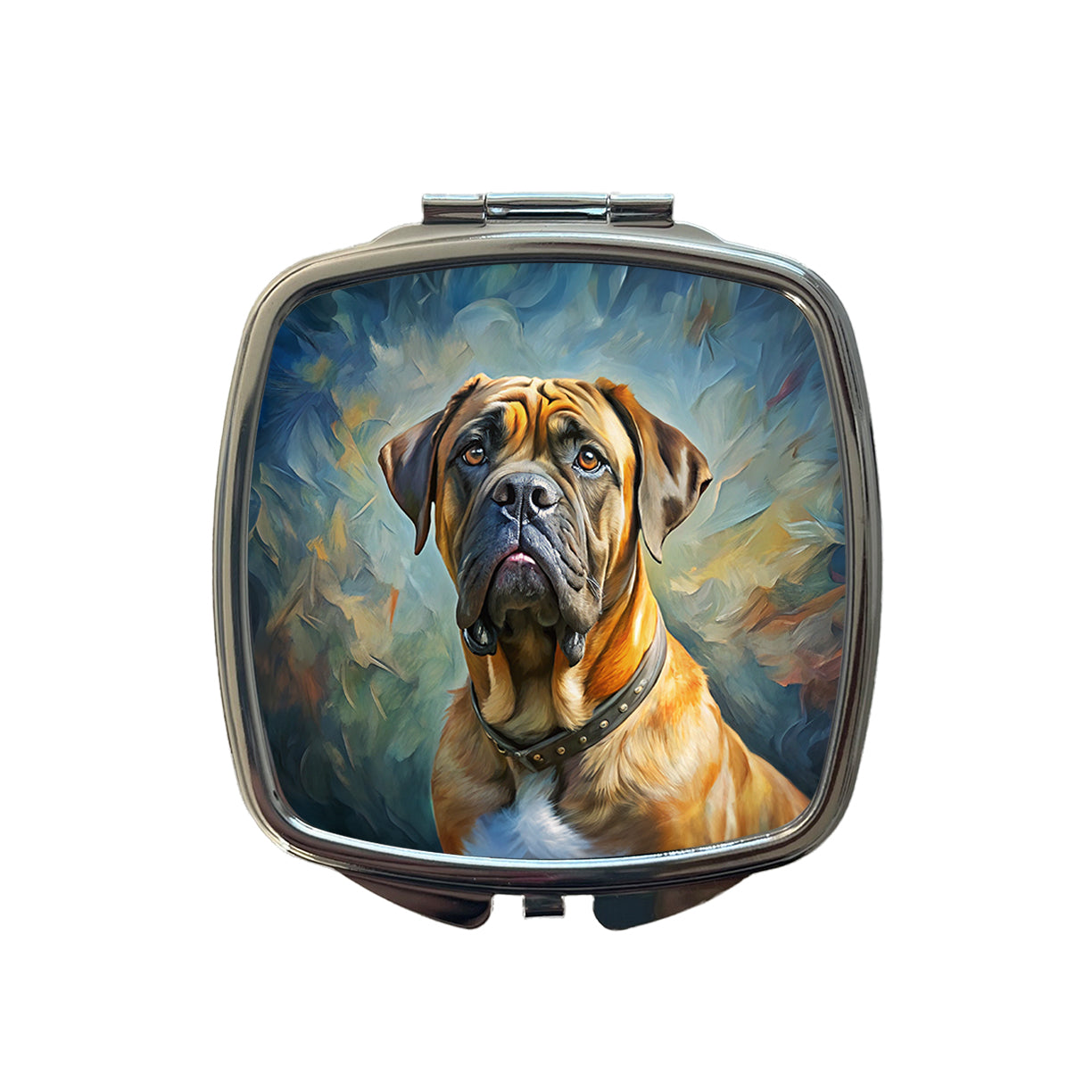 Mastiff Dog Expressionism Art Small Travel Purse Handbag Pocket Makeup Compact Mirror