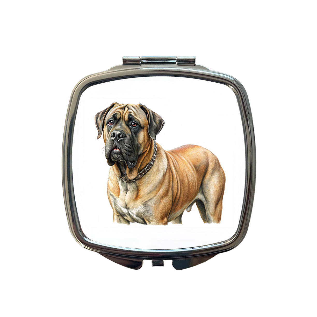 Mastiff Dog Illustration Small Travel Purse Handbag Pocket Makeup Compact Mirror