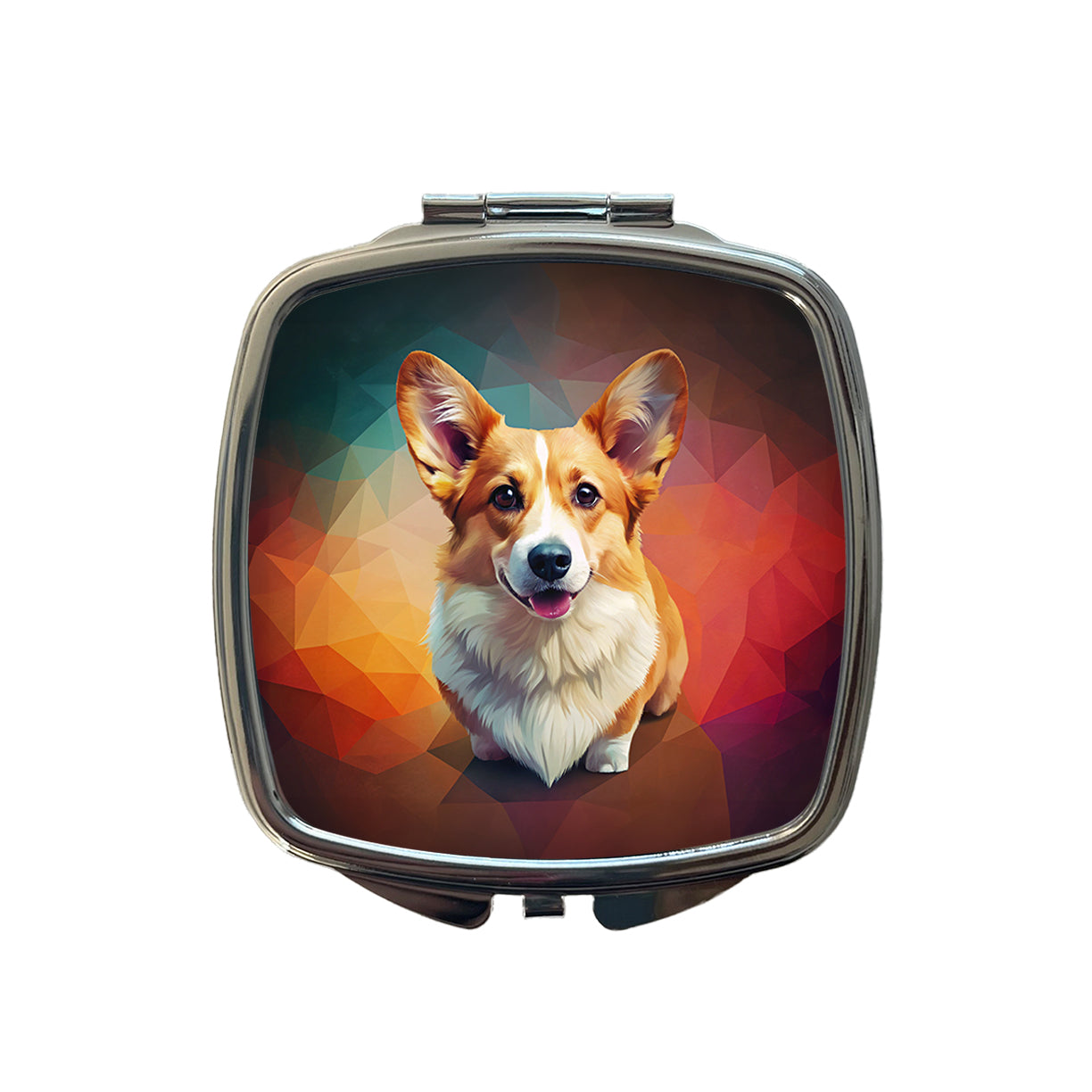 Pembroke Welsh Corgi Dog Contemporary Art Small Travel Purse Handbag Pocket Makeup Compact Mirror