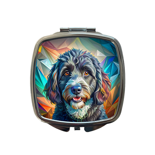 Portuguese Water Dog Pop Art Small Travel Purse Handbag Pocket Makeup Compact Mirror