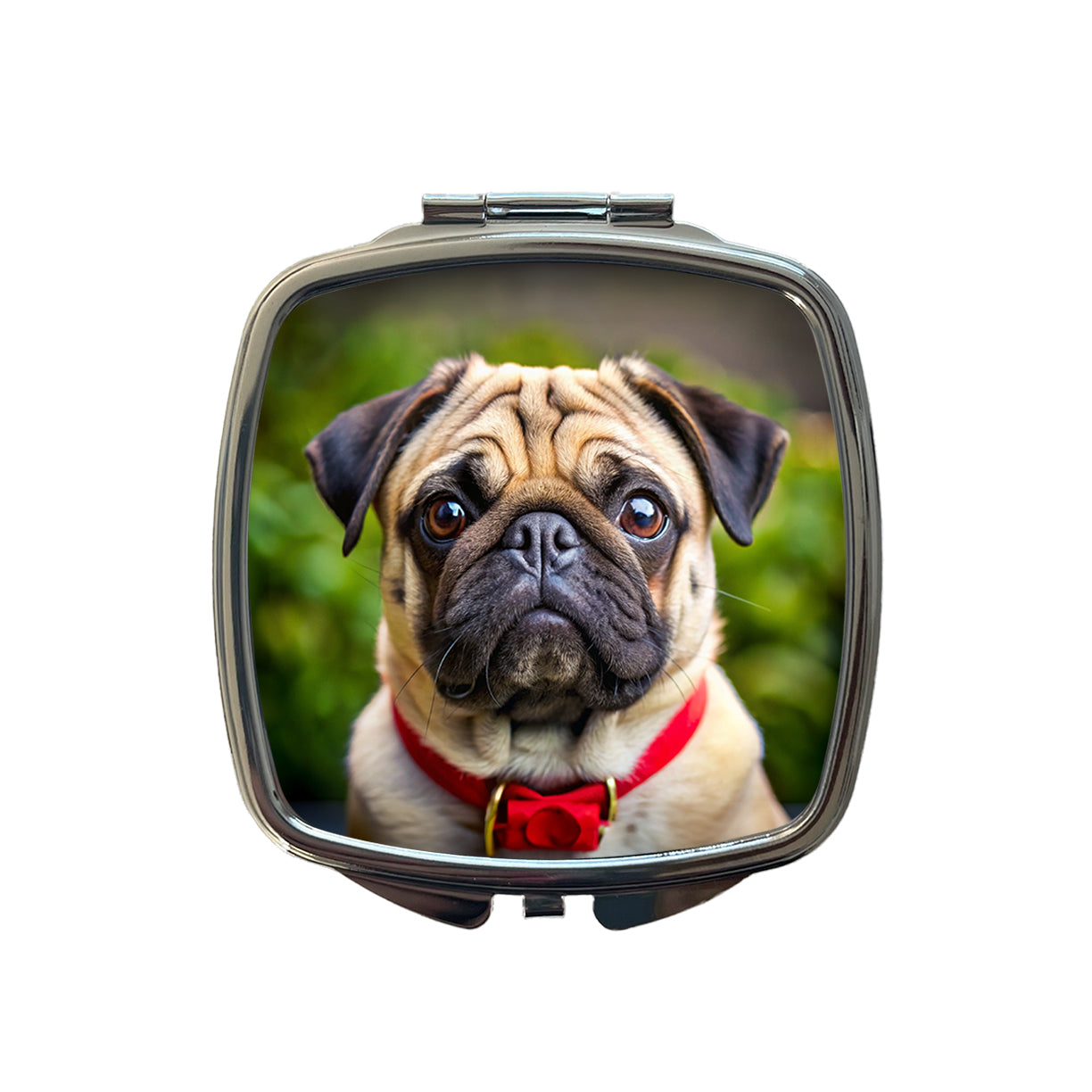 Pug Dog Photo Small Travel Purse Handbag Pocket Makeup Compact Mirror