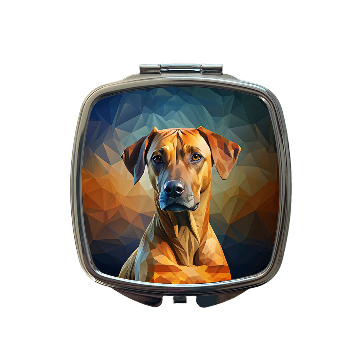 Rhodesian Ridgeback Dog Abstract Stylized Art Small Travel Purse Handbag Pocket Makeup Compact Mirror