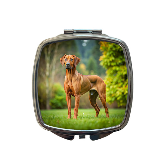 Rhodesian Ridgeback Dog Photo Small Travel Purse Handbag Pocket Makeup Compact Mirror