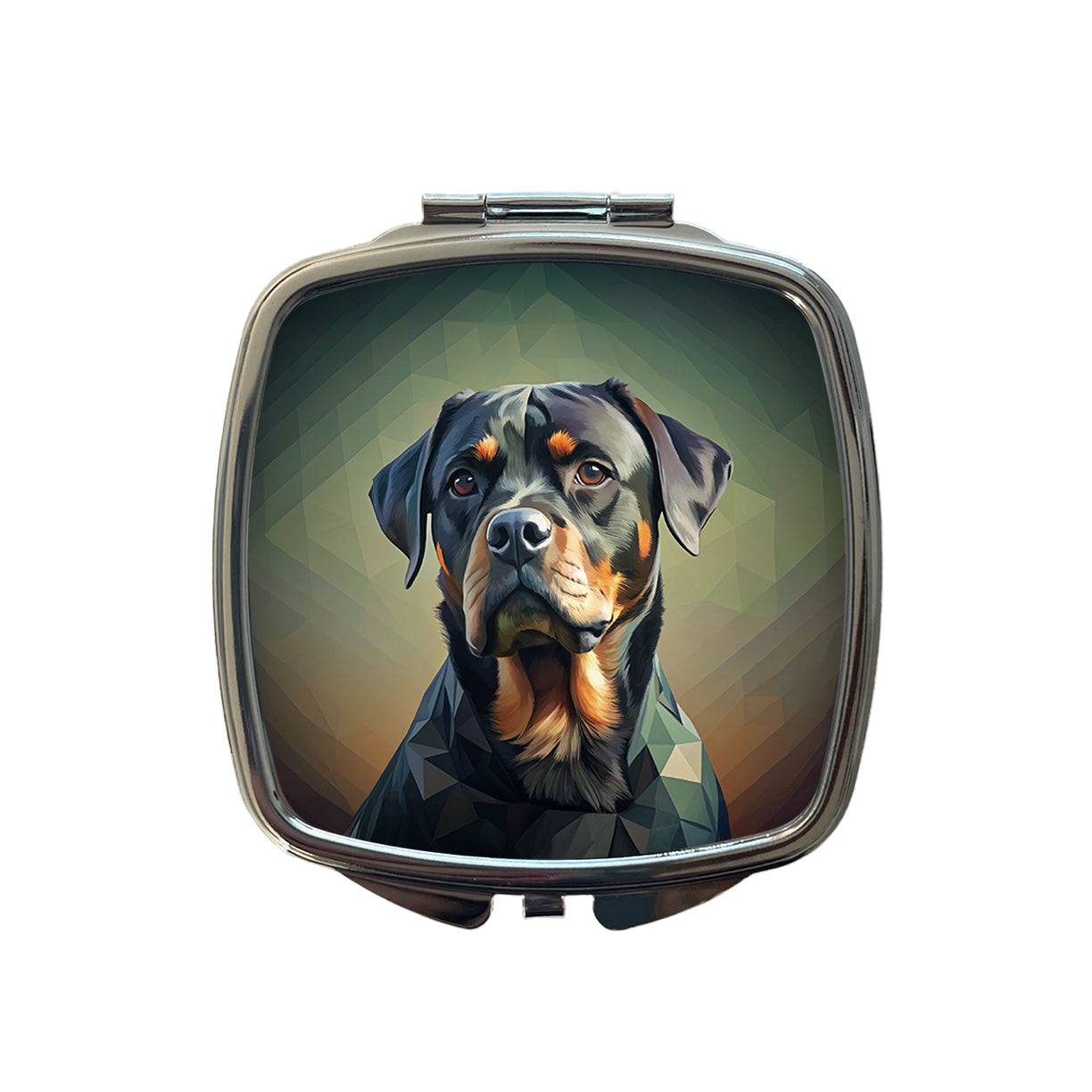 Rottweiler Dog Contemporary Art Small Travel Purse Handbag Pocket Makeup Compact Mirror