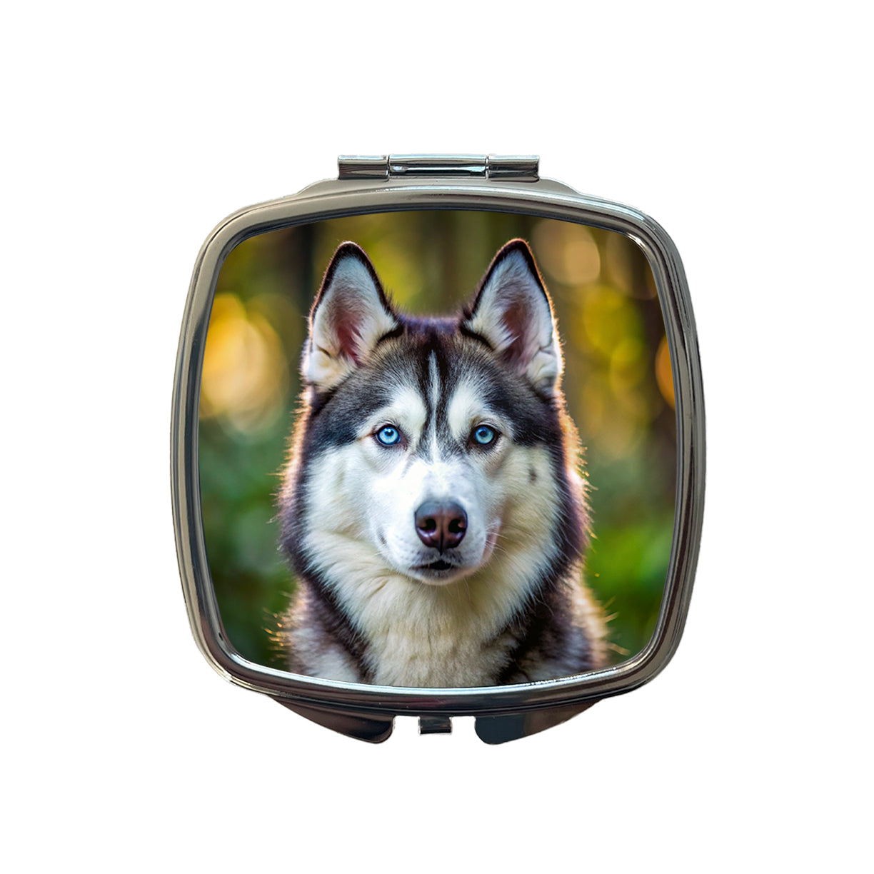 Siberian Husky Dog Photo Small Travel Purse Handbag Pocket Makeup Compact Mirror