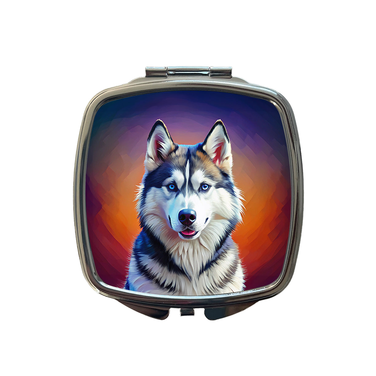Siberian Husky Dog Pop Art Small Travel Purse Handbag Pocket Makeup Compact Mirror