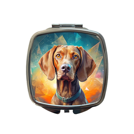 Vizsla Dog Contemporary Art Small Travel Purse Handbag Pocket Makeup Compact Mirror