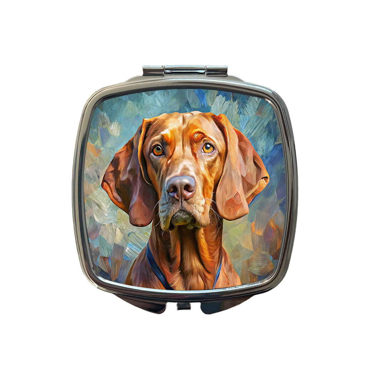 Vizsla Dog Expressionism Art Small Travel Purse Handbag Pocket Makeup Compact Mirror