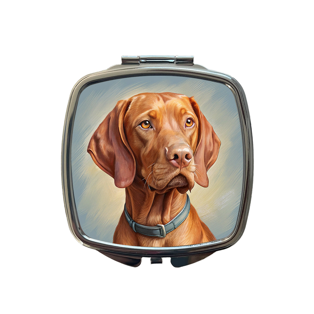 Vizsla Dog Illustration Small Travel Purse Handbag Pocket Makeup Compact Mirror