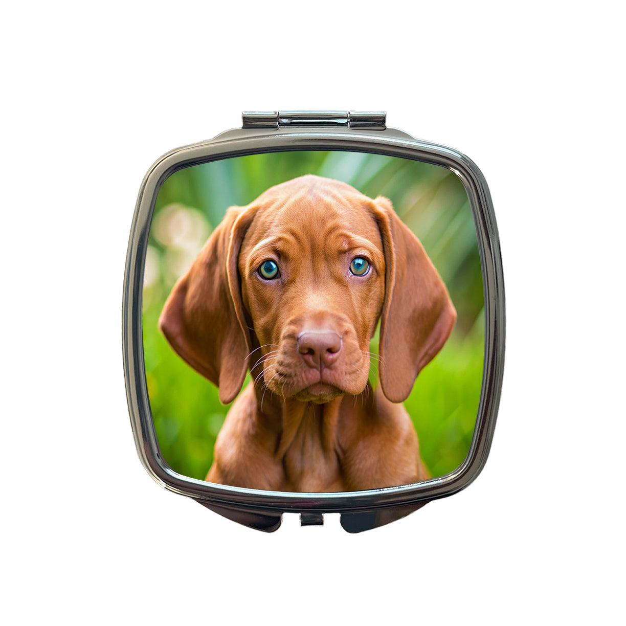 Vizsla Dog Puppy Photo Small Travel Purse Handbag Pocket Makeup Compact Mirror