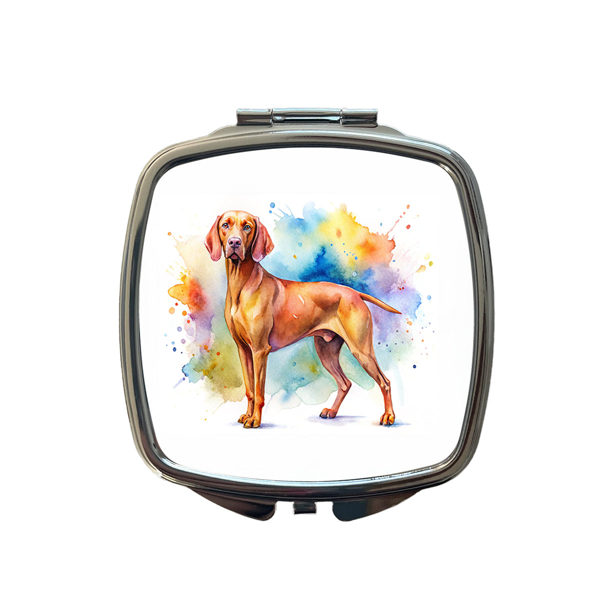 Vizsla Dog Watercolor Style Small Travel Purse Handbag Pocket Makeup Compact Mirror