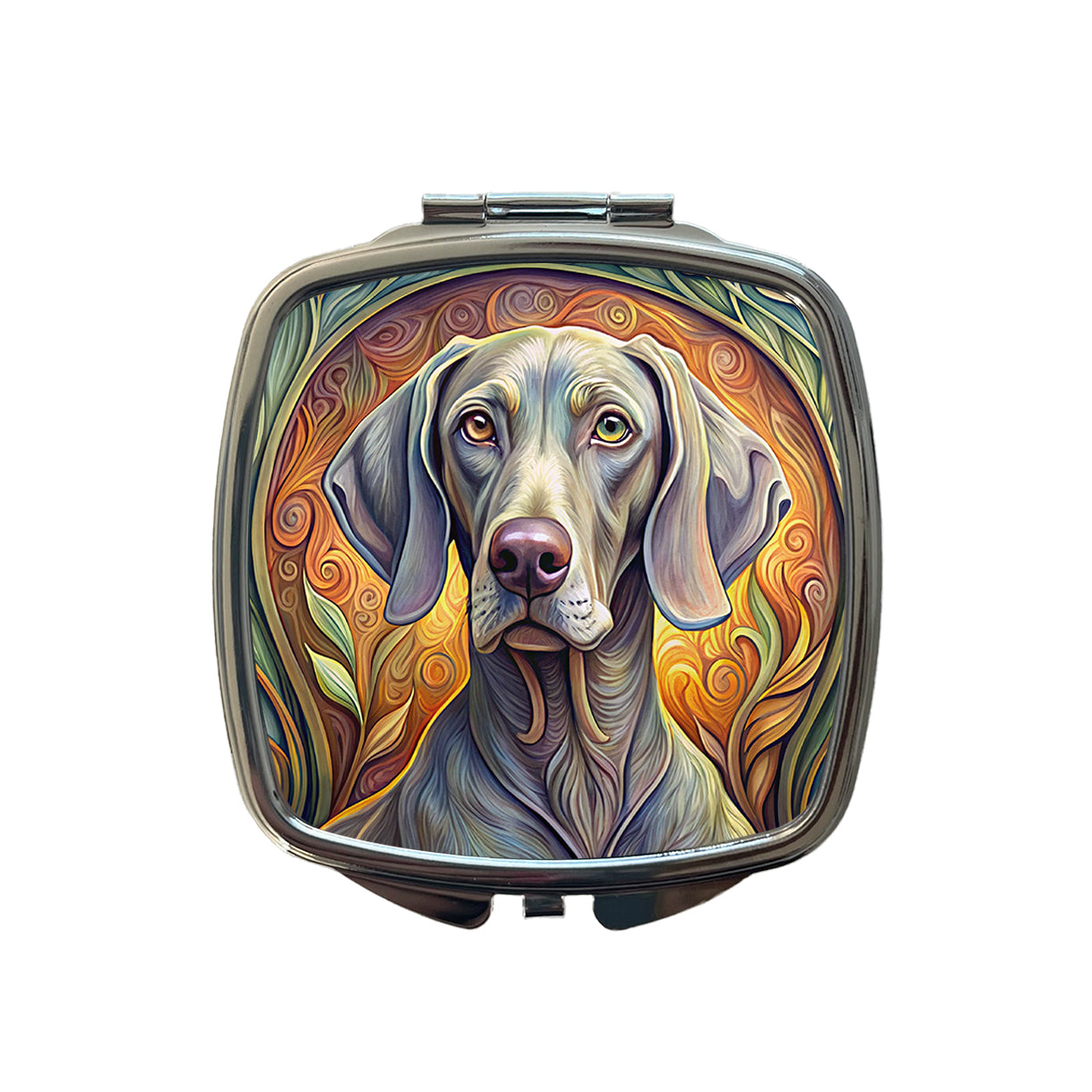 Weimaraner Dog Art Nouveau Small Travel Purse Handbag Pocket Makeup Compact Mirror